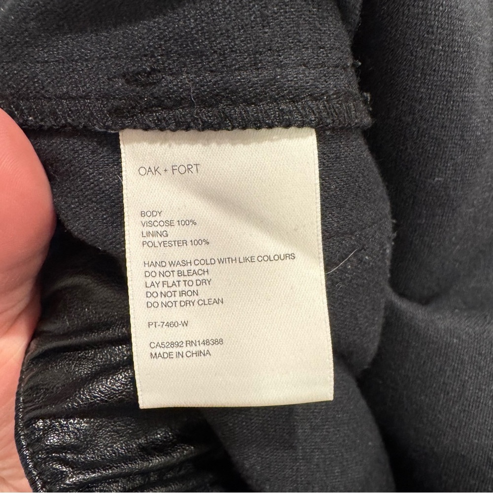 Oak & Fort Extra Small Black Faux Vegan Leather - Picture 9 of 9